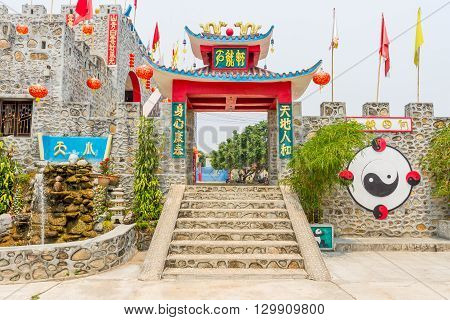 MAE HONG SORN, THAILAND - - April 16 : Santichon village Chinese style village among the nature on April 10, 2016 in Mae Hong Sorn province. It is the community of Chinese people migrated from China.