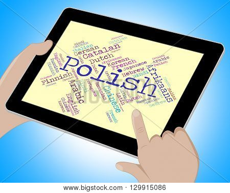 Polish Language Shows Vocabulary Word And Lingo