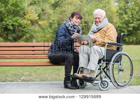 Disabled Retiree In Park