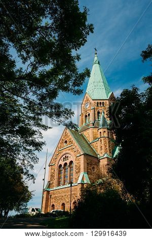 Building Of Sofia Kyrka Or Sofia Church In Stockholm, Sweden. Sofia Church Named After The Swedish Queen Sophia Of Nassau, Is One Of The Major Churches In Stockholm, Sweden