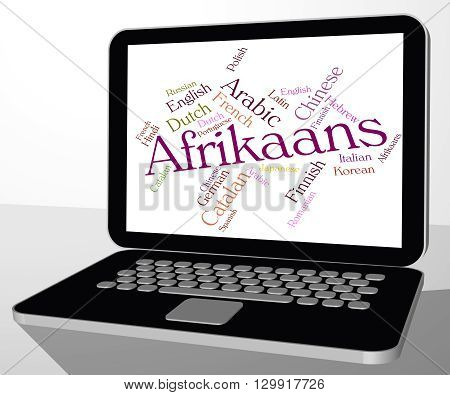 Afrikaans Word Indicates Study Language And Lingo