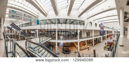 People Inside Terminal 3 In Bremen At The Airport
