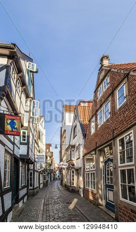 Houses In The Quarter Schnoor In  Bremen