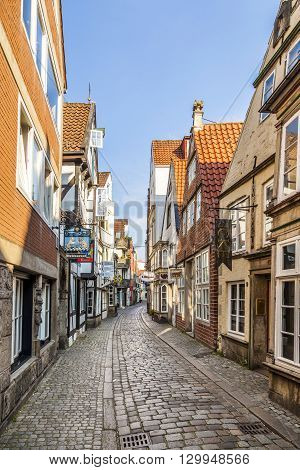 Houses In The Quarter Schnoor In  Bremen