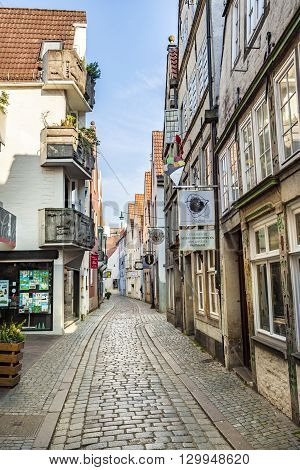 Houses In The Quarter Schnoor In  Bremen
