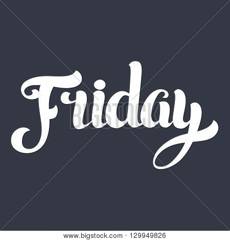 Friday Lettering. Vector & Photo (Free Trial) | Bigstock
