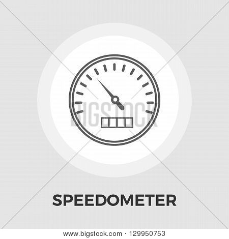 Speedometer icon vector. Flat icon isolated on the white background. Editable EPS file. Vector illustration.