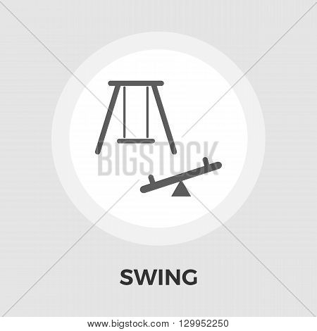 Swing icon vector. Flat icon isolated on the white background. Editable EPS file. Vector illustration.