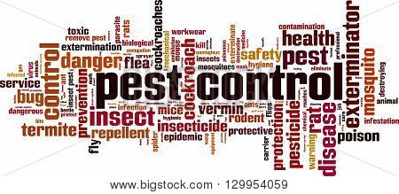 Pest control word cloud concept. Vector illustration