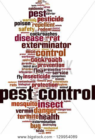 Pest control word cloud concept. Vector illustration
