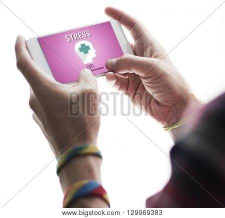 Stress Depression Anxiety Expression Frustration Concept