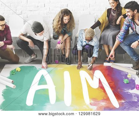 Ambition AIm Aspire Goals Motivation Aspirations Concept