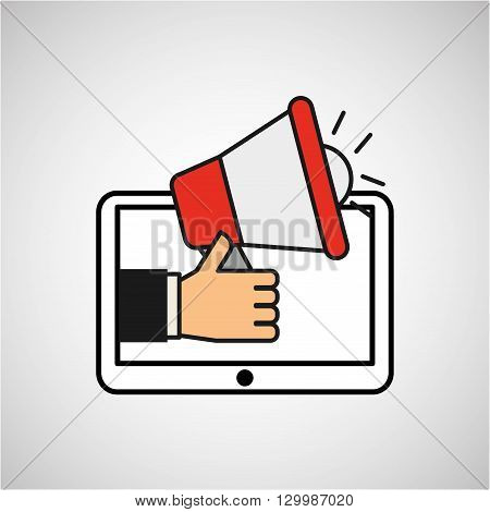 message with megafono design, vector illustration eps10 graphic