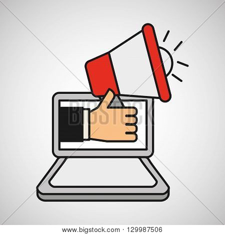 message with megafono design, vector illustration eps10 graphic
