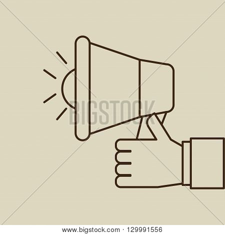 message with megafono design, vector illustration eps10 graphic