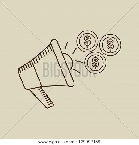 message with megafono design, vector illustration eps10 graphic