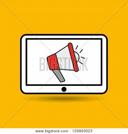 message with megafono design, vector illustration eps10 graphic