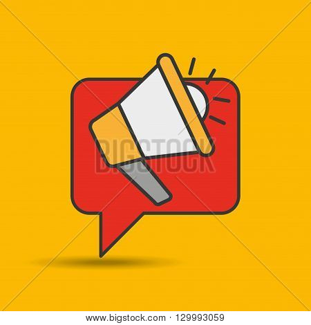 message with megafono design, vector illustration eps10 graphic