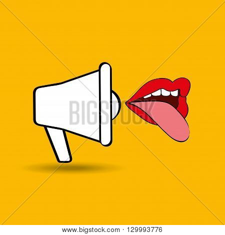 message with megafono design, vector illustration eps10 graphic