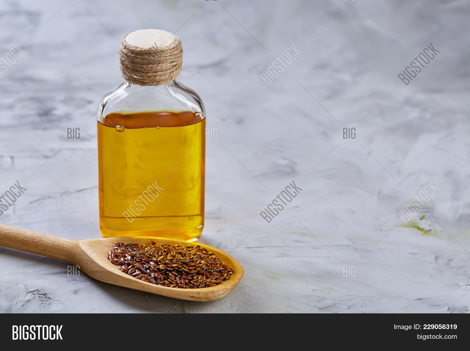 Flax Seeds Wooden Image Photo Free Trial Bigstock