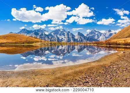 Koruldi Lake Near Mestia In Upper Svaneti Region, Georgia