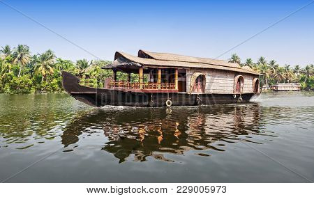 Beauty Boat In The Backwaters, Kerala, India