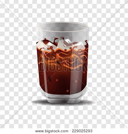 Vector Illustration In Realism 3d Style With Iced Coffee