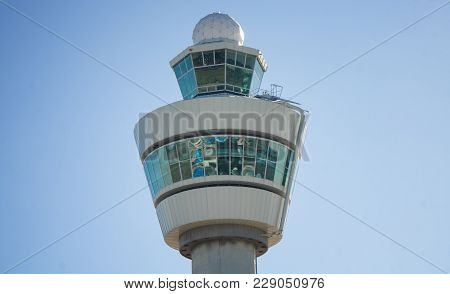Airtraffic Control Tower At An International Airport