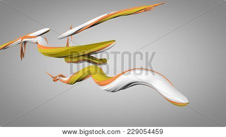 3D Snappy Strokes Moving In A Snaky Way