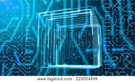Square Circuit Board And Matrix Numbers