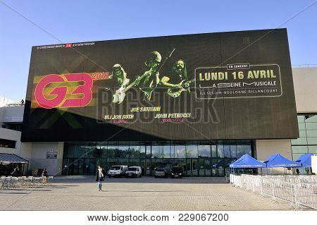Boulogne-billancourt, France - December 28, 2017: The Seine Musical Is A Set Of Buildings Devoted To