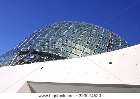 Boulogne-billancourt, France - December 28, 2017: The Seine Musical Is A Set Of Buildings Devoted To