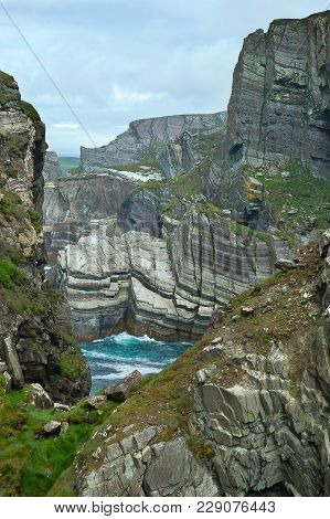 Mizen Head Cliffs At The Atlantic Coast In County Cork, Ireland