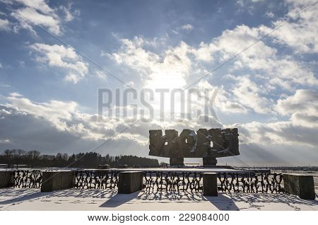 Monument To Struggle And Martyrdom In Majdanek Concentration Camp In Lublin, Poland