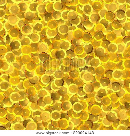 Sequins pattern. Seamless illustration. Fabric design. Rhinestones. 3d illustration. Fashion embroid
