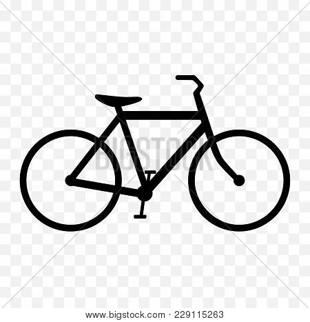 Bicycle Silhouette Black Icon, Bike Sign Symbol