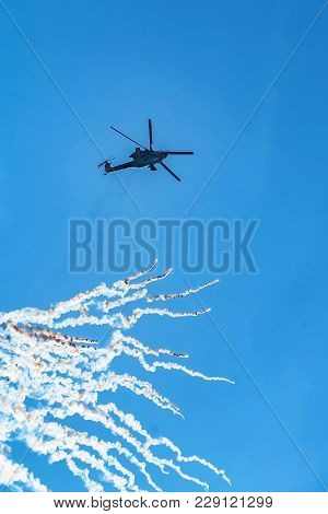 Rostov-on-don, Russia - Circa August, 2017: Russian Air Force Mil Mi-28 Havoc Military Attack Combat