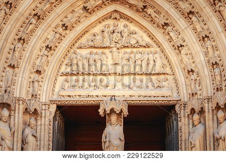 Architectural Detail Of The Cathedral Saint Andre De Bordeaux