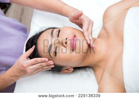 Spa And Thai Massage, Beautiful Women Relaxing And Healthy Of Aromatherapy