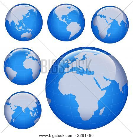 Lesklý Earth mapa