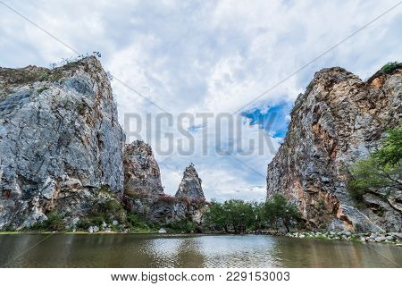 Reservoir In Khao Gnu Rock Park