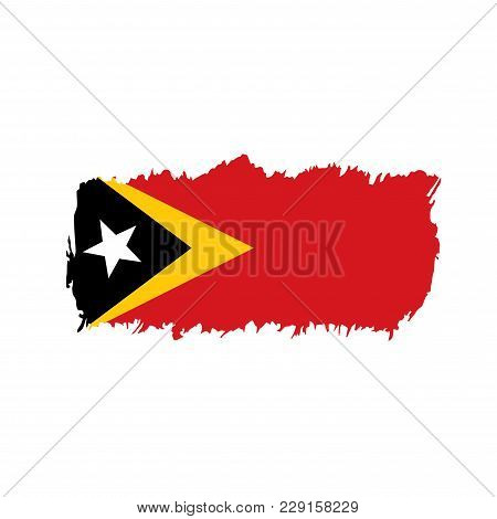 East Timor Flag, Vector Illustration On A White Background