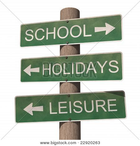 回学校。3D 插图