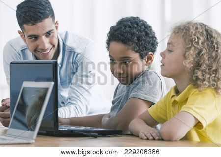 Afro-american Boy Playing Video Games