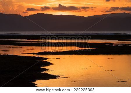 Beautiful Sunset Colours In Lakey Peak, Sumbawa