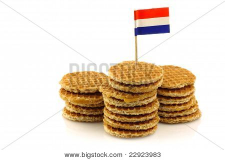 traditionelle hollandske mini vafler kaldet 
