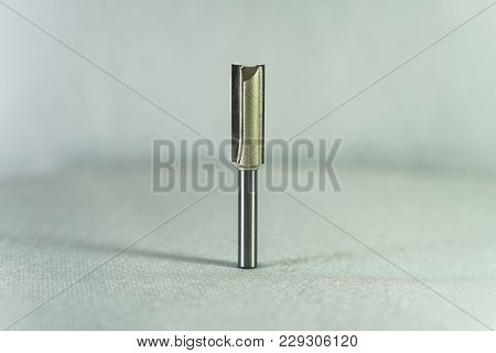 Cylindrical Cutter With Straight Teeth. Milling Cutter And Router Bit. Straight Bit For Wood And Pla