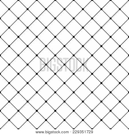 Cross Lines Vector Pattern, Background. Seamless Repeatable Grid, Mesh Pattern. Template Of Lattice 