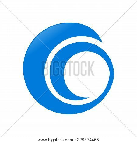 Abstract Circular Spiral Swoosh Vector Symbol Graphic Logo Design