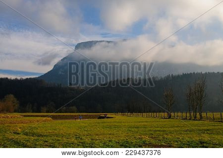 Clouds Shrouding The Mountains Near The Town Of Entre-deux-guier, Near Eschelles, In The Savoy Area 